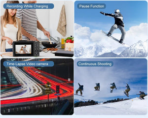 5K Compact Digital Camera With 18X Zoom 180 Degree Flip Screen For YouTube Vlog - stepyours.com
