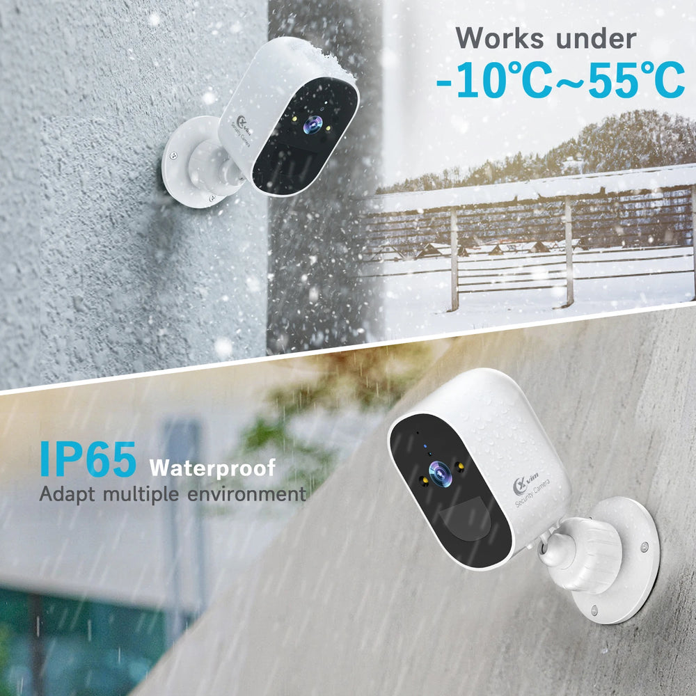 4MP WiFi IP Camera Rechargeable Battery Outdoor Security Camera Night Vision - stepyours.com