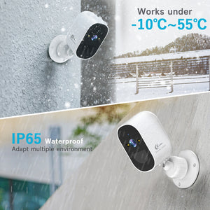 4MP WiFi IP Camera Rechargeable Battery Outdoor Security Camera Night Vision - stepyours.com