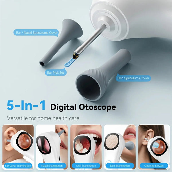 5 - in - 1 Smart Ear Detector - With Screen 1080P HD Ear Camera For Home Use - stepyours.com