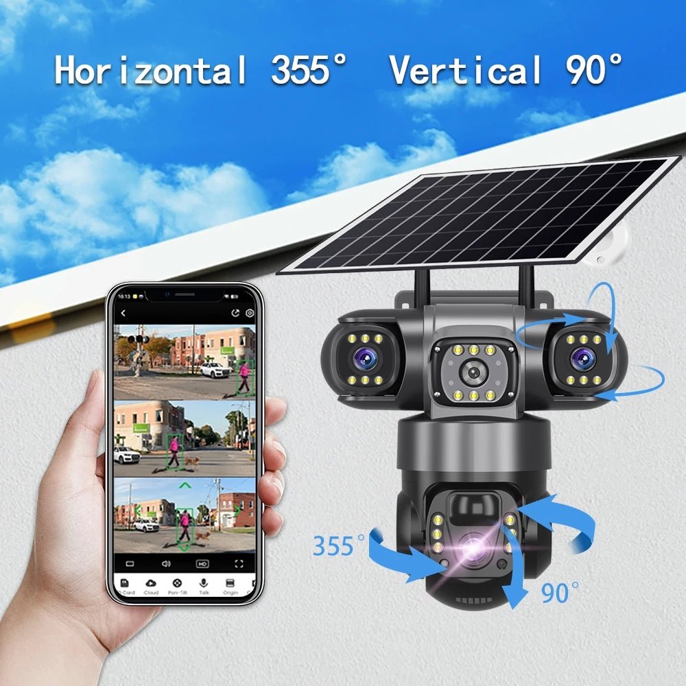 Solar Powered 4G Outdoor Security Camera With PIR Human Detection Night Vision - stepyours.com