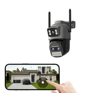 BESDER 15MP WiFi Outdoor Camera Dual Screen 10X Zoom PTZ Security IP Cam - stepyours.com
