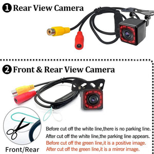 Hippcron Front And Rear Reverse Camera Night Vision Waterproof Distance Scale - stepyours.com
