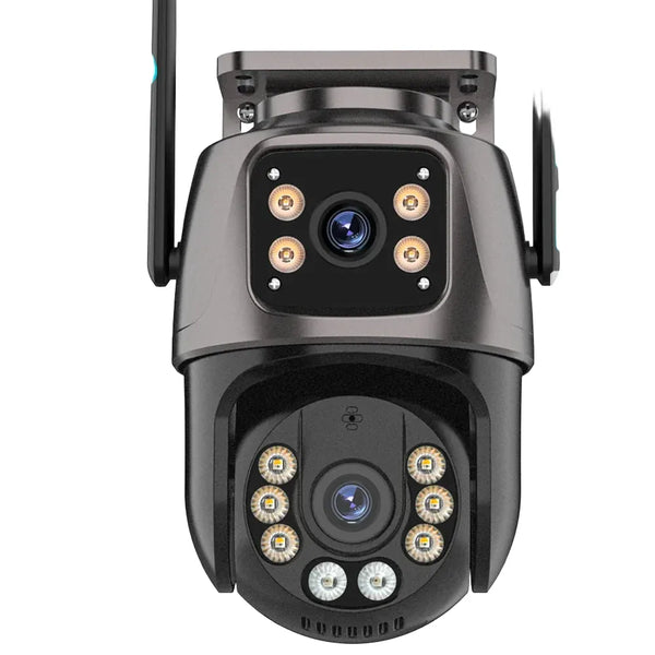 SmartVision 4K 8MP Outdoor WiFi PTZ Camera AI Auto Tracking Dual Lens by stepyours.com