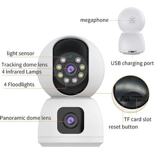 8MP Dual Lens 5G WiFi Camera Tuya Smart PTZ Indoor Outdoor Security AutoTracking - stepyours.com