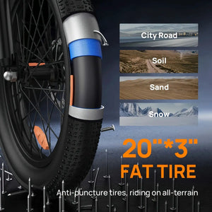 Urlife Fat Tire Electric Bike for Custom Setups — product view 4