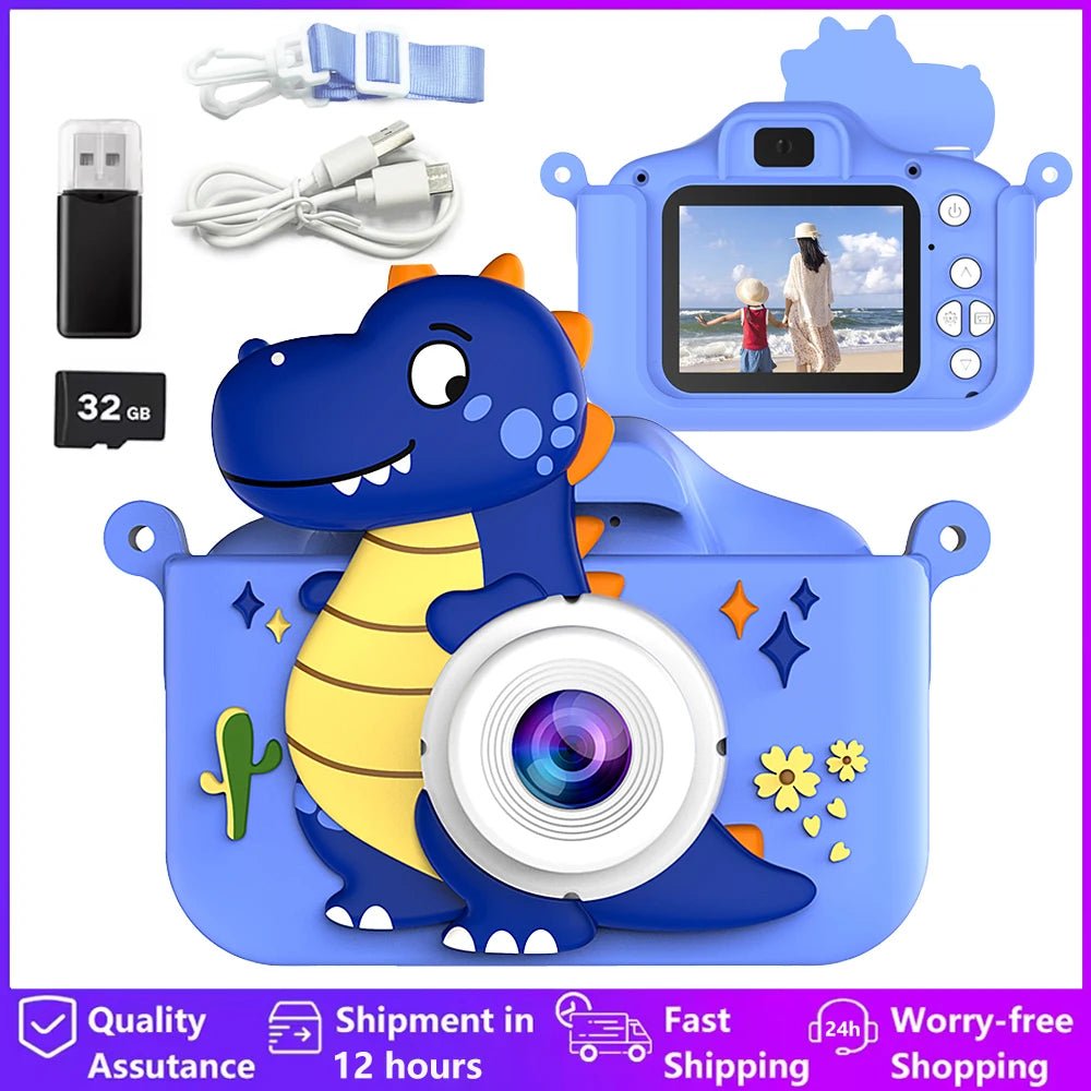 Mini Kids Camera Cute Digital Children Camera 32GB Card 1080p HD Educational Toy - stepyours.com