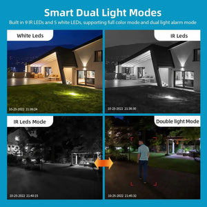V380PRO 3 Lens WiFi Solar Camera 15MP 360 Outdoor Waterproof CCTV Night Vision - stepyours.com