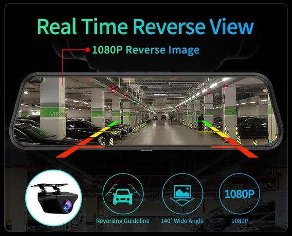 4K Car DVR Touch Screen Dash Cam CarPlay Android Auto Night Vision - stepyours.com