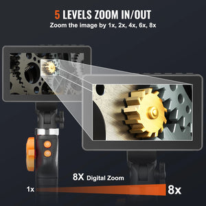 SucceBuy Articulate Borescope With Light - Two Way Articulation 5In Screen Hooks - stepyours.com