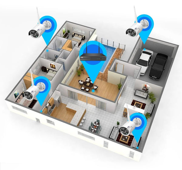 Hiseeu 3/5/8MP Wireless IP Camera - Waterproof 1080P WiFi Bullet for CCTV Kits - stepyours.com