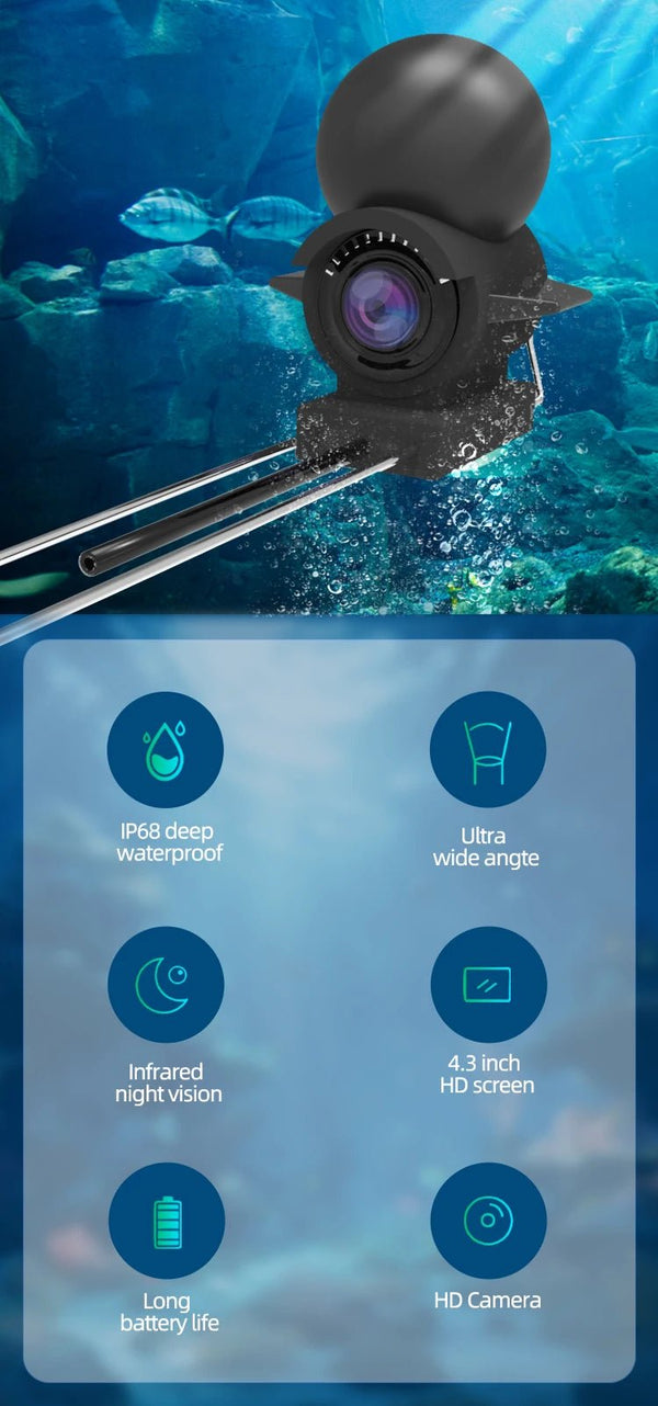 Dodosee Handheld 1080P 4.3 Inch LCD Fish Finder - Night Vision Underwater View - stepyours.com