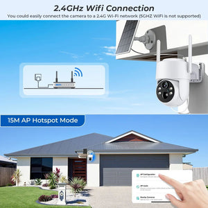 WiFi PTZ Solar Outdoor Camera - 4MP HD, PIR Motion Detection, Long Battery Life - stepyours.com