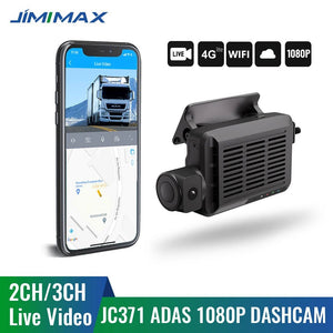 Jimimax JC371 ADAS Dash Cam 3 Channel 4G GPS Live Stream AI Recorder - stepyours.com