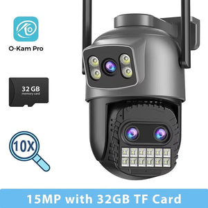 BESDER 15MP WiFi Outdoor Camera Dual Screen 10X Zoom PTZ Security IP Cam - stepyours.com