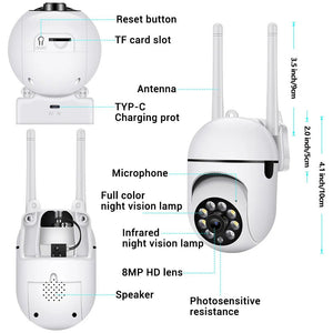 OKam Pro Indoor 8MP WiFi IP Camera - Smart Tracking And 355 Degree Pan - stepyours.com