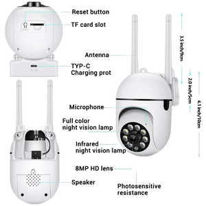 OKam Pro Indoor 8MP WiFi IP Camera - Smart Tracking And 355 Degree Pan - stepyours.com