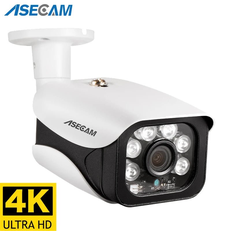 8MP 4K Outdoor PoE IP Camera H265 - 150ft Night Vision IP67 Weatherproof CCTV - stepyours.com