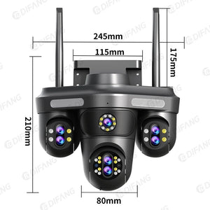 Difang 5MP WiFi IP Camera Outdoor PTZ 10x Zoom Auto Tracking CCTV - stepyours.com