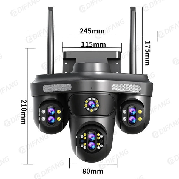 Difang 5MP WiFi IP Camera Outdoor PTZ 10x Zoom Auto Tracking CCTV - stepyours.com