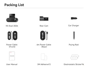 DDPAI N5 Dual 4K HDR Dash Cam Front Rear AI Night Vision WiFi 6 GPS ADAS - stepyours.com
