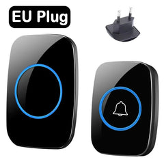 EU Plug Wireless Doorbell 300M Remote Control Waterproof 433 Frequency Through Wall Signal Alarm Ambulance Smart Doorbell by stepyours.com