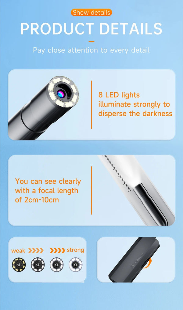 Android Endoscope 2 In 1 Camera USB C iOS Borescope Waterproof - stepyours.com