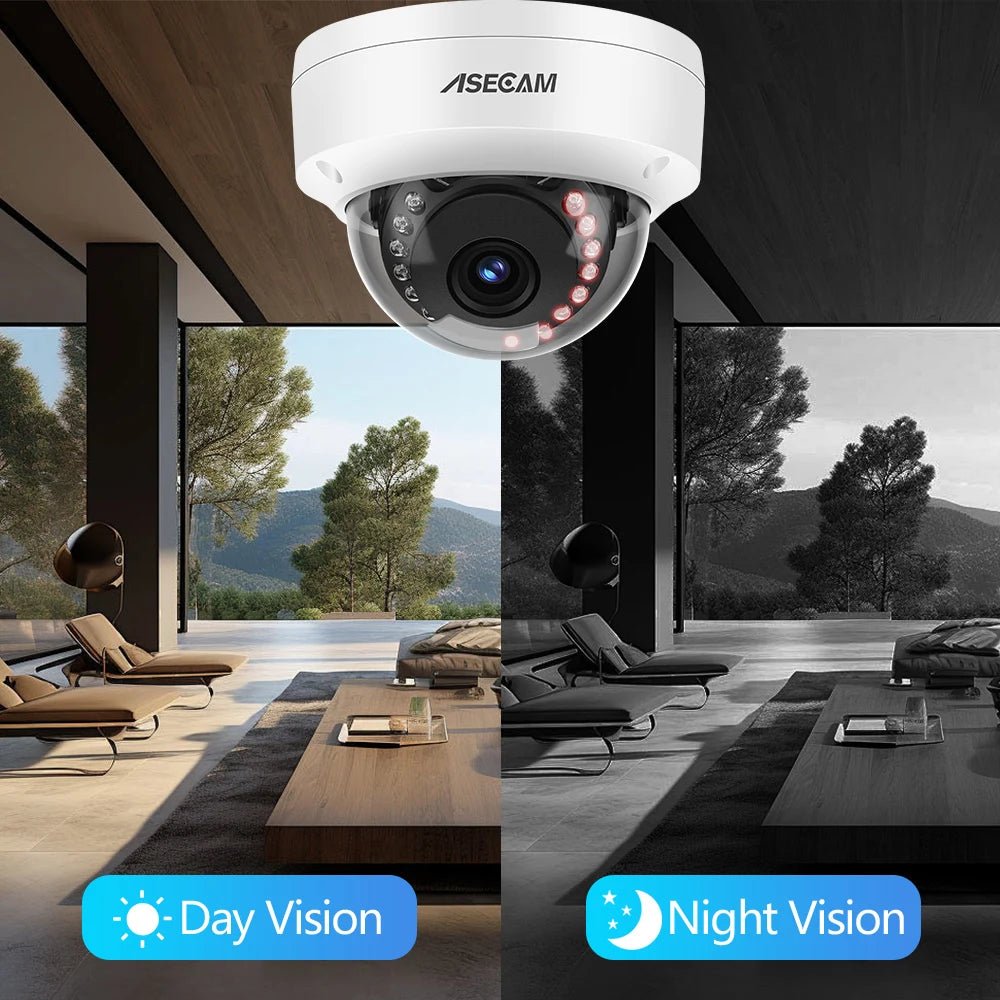 8MP 4K POE IP Outdoor Dome Camera - IK10 Explosion - Proof H265 Onvif CCTV - stepyours.com
