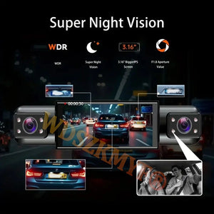 4 Lens Car DVR 360 Degree Dash Cam 1080P Front Left Right Rear View Camera - stepyours.com