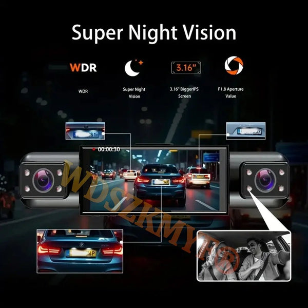 4 Lens Car DVR 360 Degree Dash Cam 1080P Front Left Right Rear View Camera - stepyours.com