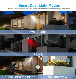 8MP WiFi Outdoor PTZ Security Camera 4X Zoom AI Human Tracking Two Way Audio - stepyours.com