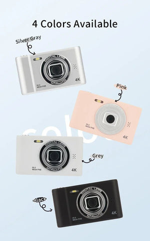 4K Digital Camera Travel Selfie Camera 36MP 1080p 2.4in Screen Optical Zoom - stepyours.com