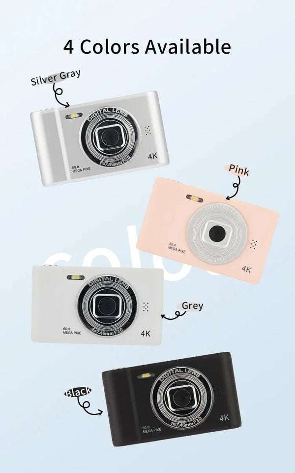 4K Digital Camera Travel Selfie Camera 36MP 1080p 2.4in Screen Optical Zoom - stepyours.com