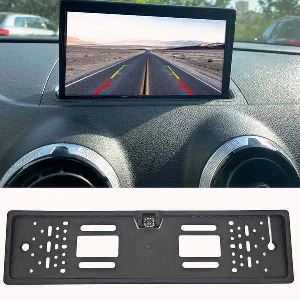 4 8 12 LED European License Plate Rearview Camera Frame Night Vision For Truck - stepyours.com