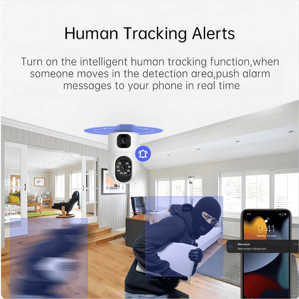 Tuya 8MP Dual Lens WiFi Baby Monitor - Auto Tracking And Color Night Vision - stepyours.com