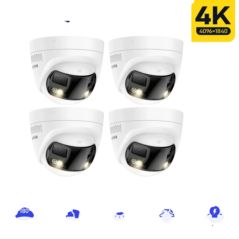ANNKE 4K 8MP Dual - Lens Outdoor PoE Camera - 180 - Degree Wide View - stepyours.com