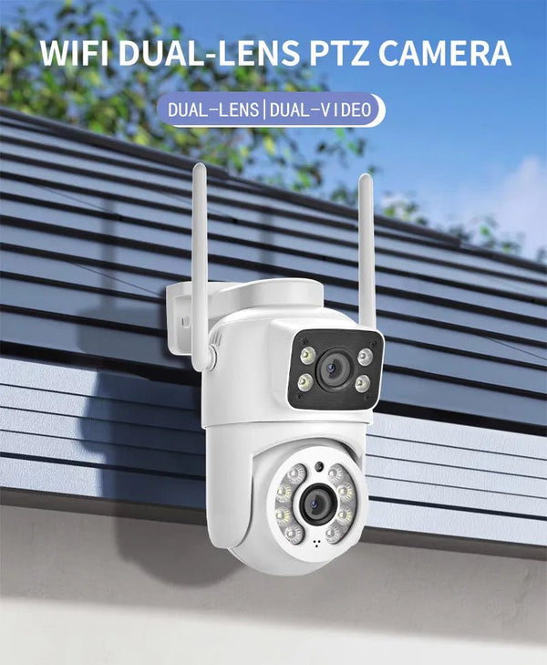 Icsee 8MP 4K PTZ WiFi Camera Dual Lens - AI Tracking Outdoor Surveillance - stepyours.com