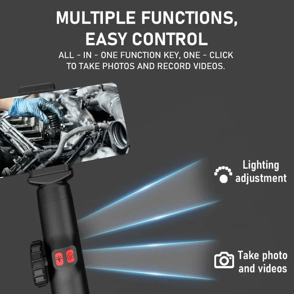 360 Degree Articulating Borescope Endoscope With Light For Android And iOS - stepyours.com