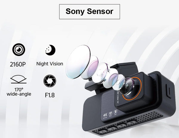 Acceo 4K Dash Cam With GPS WiFi Dual Lens Night Vision Front Rear - stepyours.com