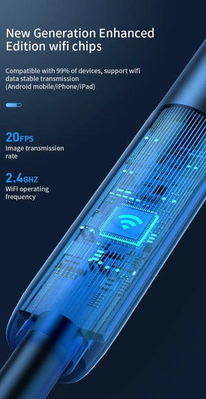 INSKAM WiFi Endoscope Camera Dual Lens Borescope Waterproof For Car Plumbing - stepyours.com