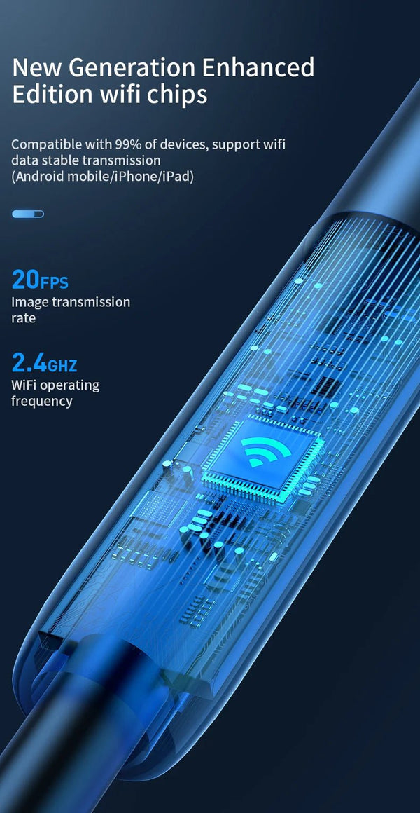 INSKAM WiFi Endoscope Camera Dual Lens Borescope Waterproof For Car Plumbing - stepyours.com