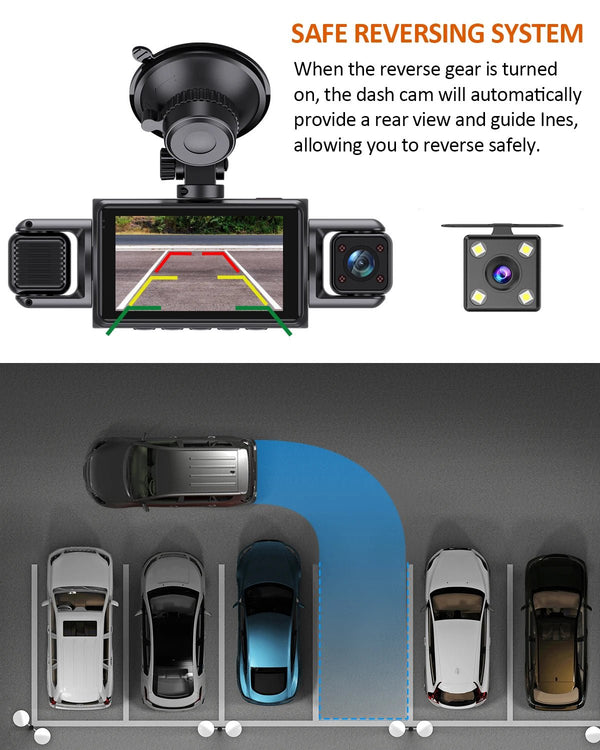 4 Channel Car Dash Cam With WiFi FHD 1080P Front Left Right Rear Night Vision - stepyours.com