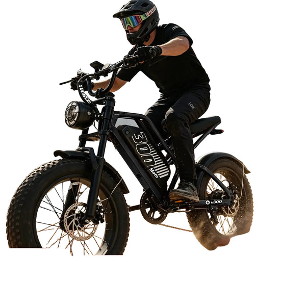 ESKUTE V300 Electric Dirt Bike, 20" Fat Tire E-Bike with 48V 20.8 Removable Battery, Off-Road Ebike Up to 30+MPH, 7-Speed Beach Snow Trail Mountain Commuter for Adult