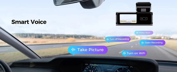 Acceo Dash Cam 4K Front And 1080P Rear Dual Lens With GPS WiFi Night Vision - stepyours.com