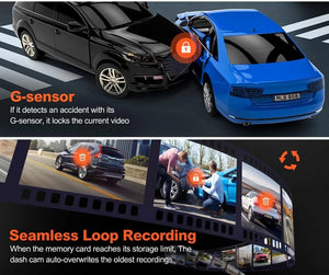 4K Dash Cam Dual Lens With GPS WiFi Night Vision Never Miss A Moment - stepyours.com