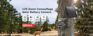 Shiwojia 12X Zoom 4K Solar Camera With Dual Lens 4G 360 Degree View - stepyours.com