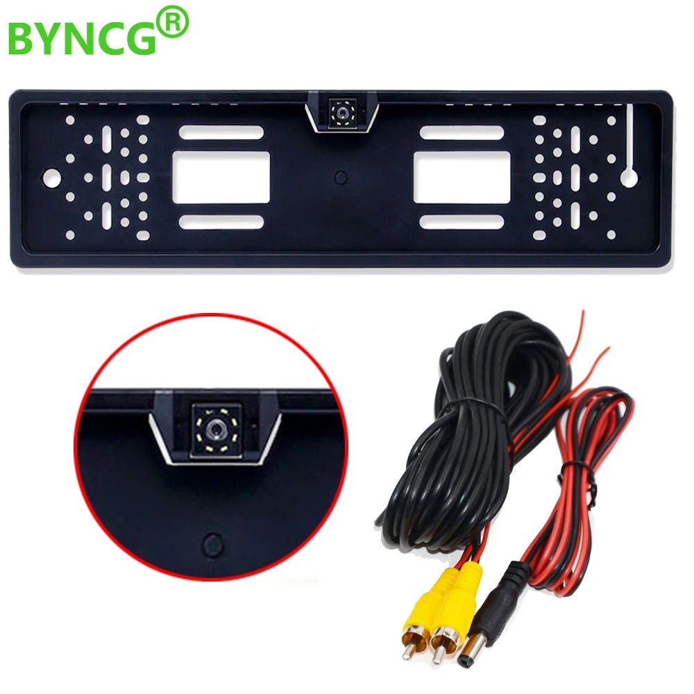 Car Rear View Camera EU License Plate Frame Waterproof Night Vision LED 4 8 - stepyours.com