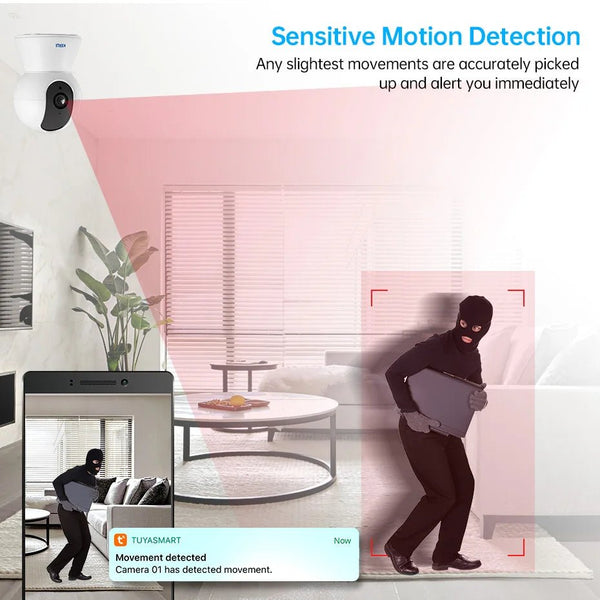 Kerui Mini Indoor Wireless 5MP WiFi IP Camera With Smart Auto Tracking - stepyours.com