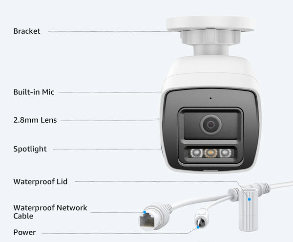 ANNKE 12MP IP67 Dual Light PoE Camera With Color Night Vision And Microphone - stepyours.com
