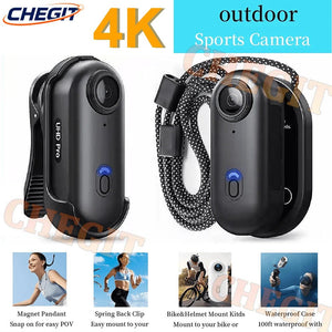4K WiFi POV Mini Action Camera Magnetic Pocket Vlog Cam Helmet Mount for Bike - stepyours.com